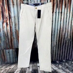Tommy Hilfiger Men's Custom Fit Pants Snow White Size 29x30 Slim Straight NWT
